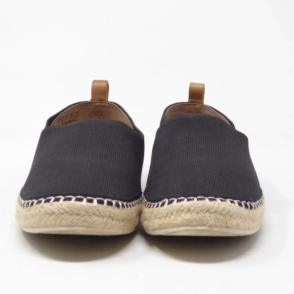 Gentle Souls Women Lizzy Slip On Espadrille Black Knit Flats Size 6